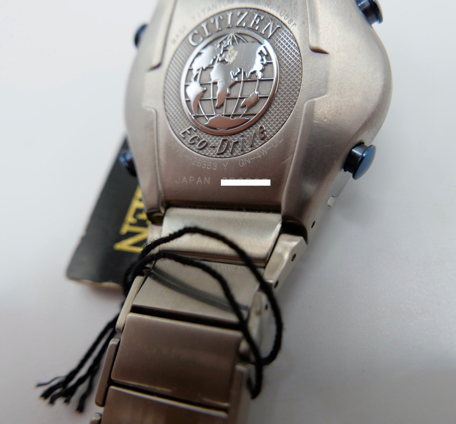 NOS NEU Citizen Eco-Drive Titanium Sapphire Chronograph 0875-H26353 Y Blau Solar