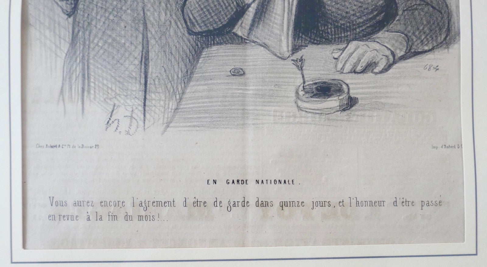 Honoré Daumier Lithographie En Garde Nationale (1845)