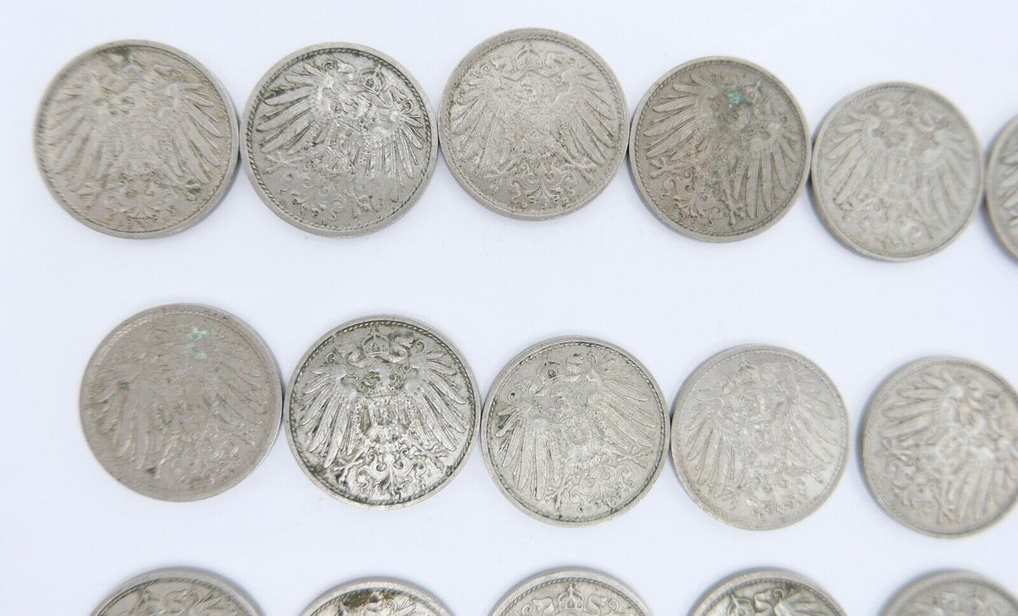 42x 10 Pfennig Kaiserreich 1912 1913 1914 1915  Jäger J. 13 ss-stg