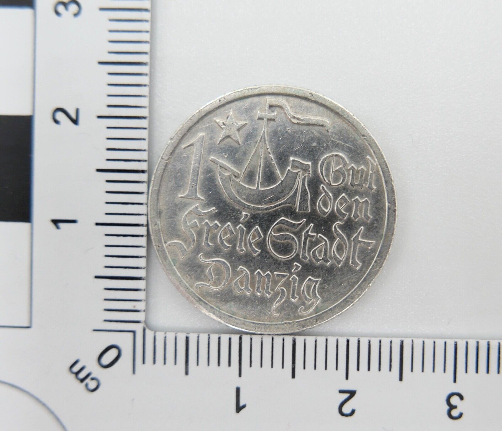 freier Stadt Danzig 1 Gulden Silber Münze 1923 Jäger D 7