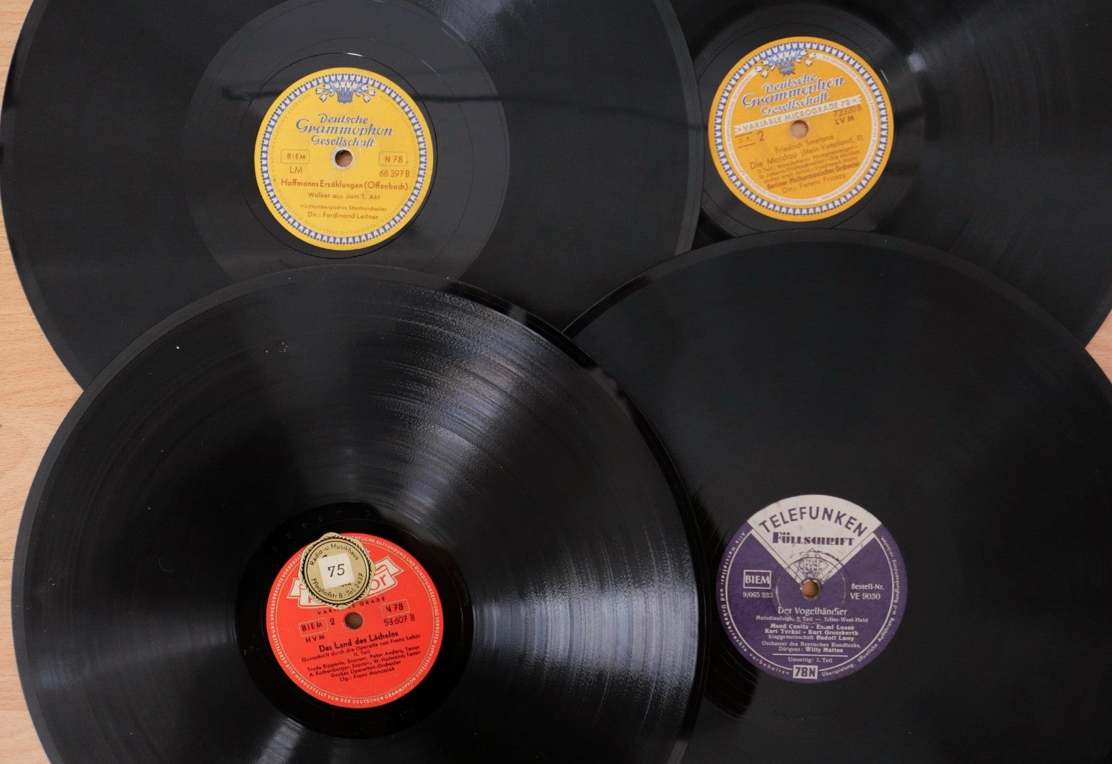 Konvolut 31 Schellackplatten Klassik Oper Operette Tanzmusik Deutsche 30cm 12"