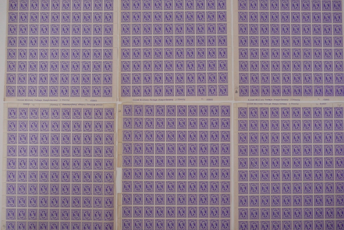 Großes Konvolut AM Post Postfisch Deutschland Briefmarken Bogen Bogenteile 1945