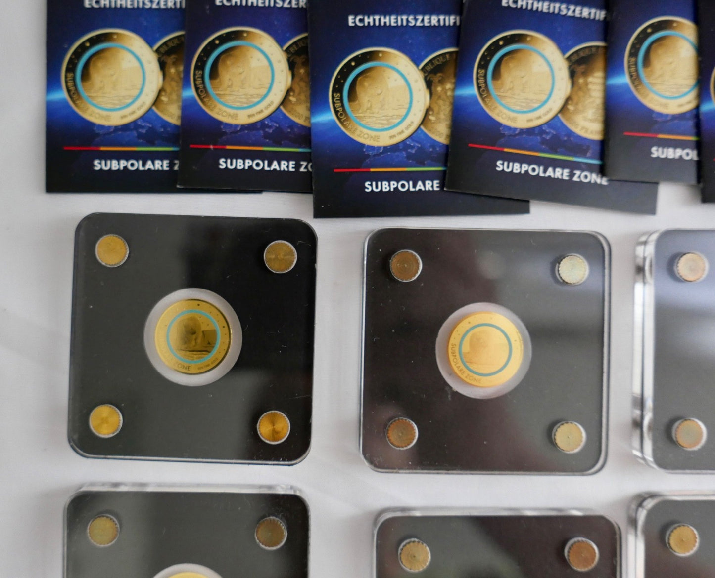 8 x Goldmünzen 3000 Francs 1/500 oz 2020 Subpolare Zone Eisbär