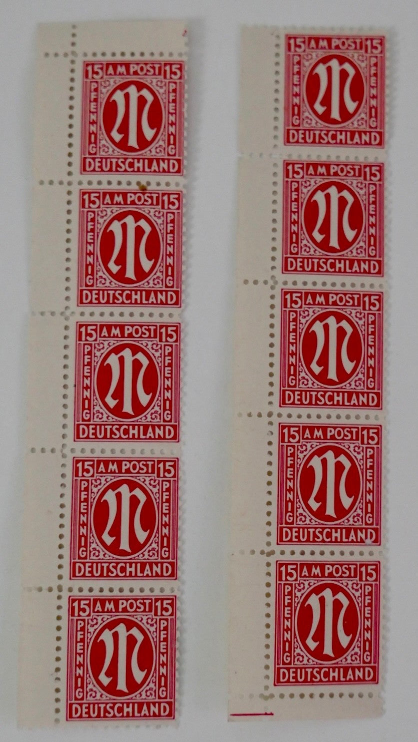 Großes Konvolut AM Post Postfisch Deutschland Briefmarken Bogen Bogenteile 1945