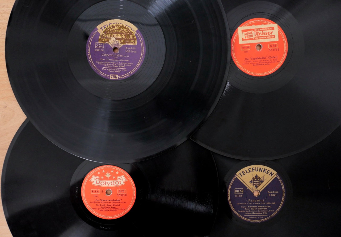 Konvolut 31 Schellackplatten Klassik Oper Operette Tanzmusik Deutsche 30cm 12"