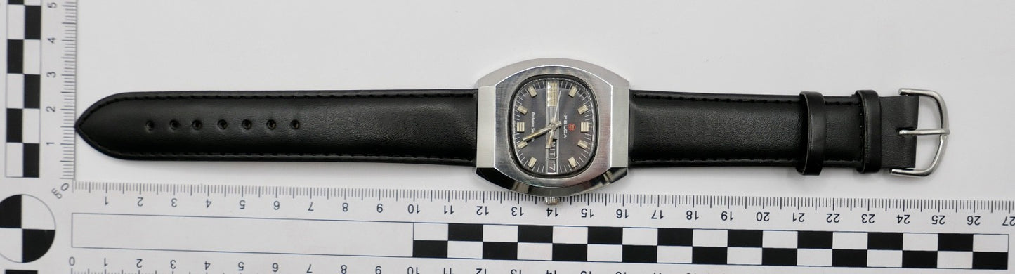 Felca Golden Sands 36000 Automatic Herrenuhr 8133 graues Zifferblatt NEUwertig