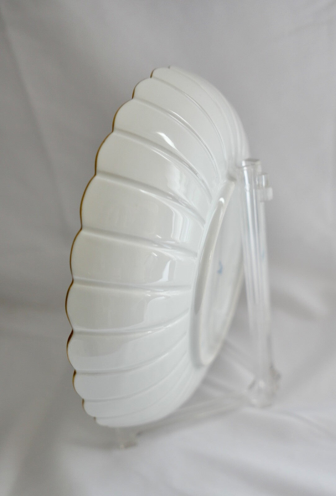 Meissen 1. Wahl Porzellan geriffelte Schale Teller indisch grün reich 21,5 cm