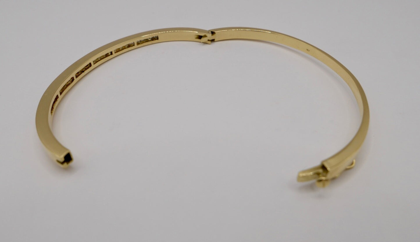 Brillantarmband Armreif Armspange 750 / 18 K Gelbgold 24 Brillanten 1,68 Ctw
