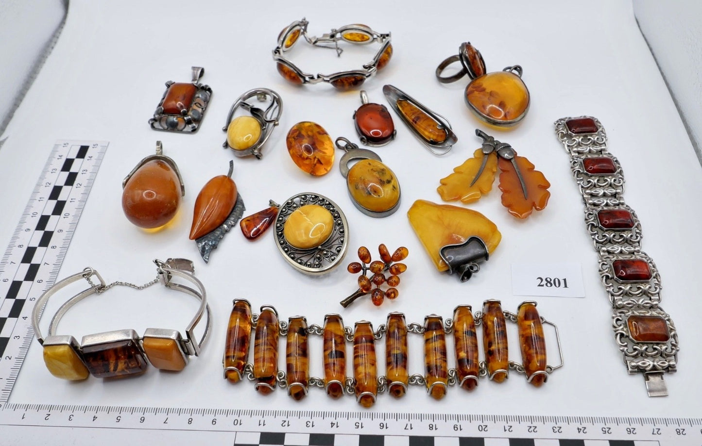 Großes Konvolut Bernstein Schmuck Silber Anhänger Brosche Armband Butterscotch