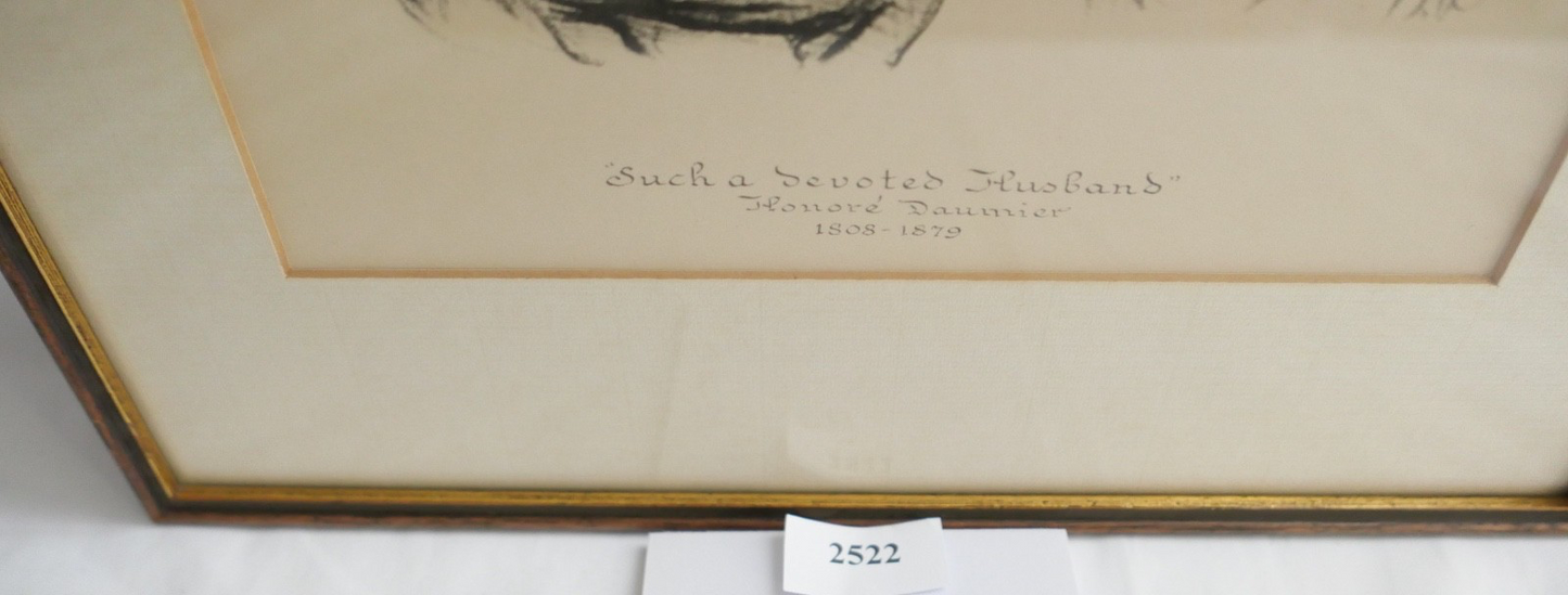 Honoré Daumier Lithographie Such a Devoted Husband (1840)