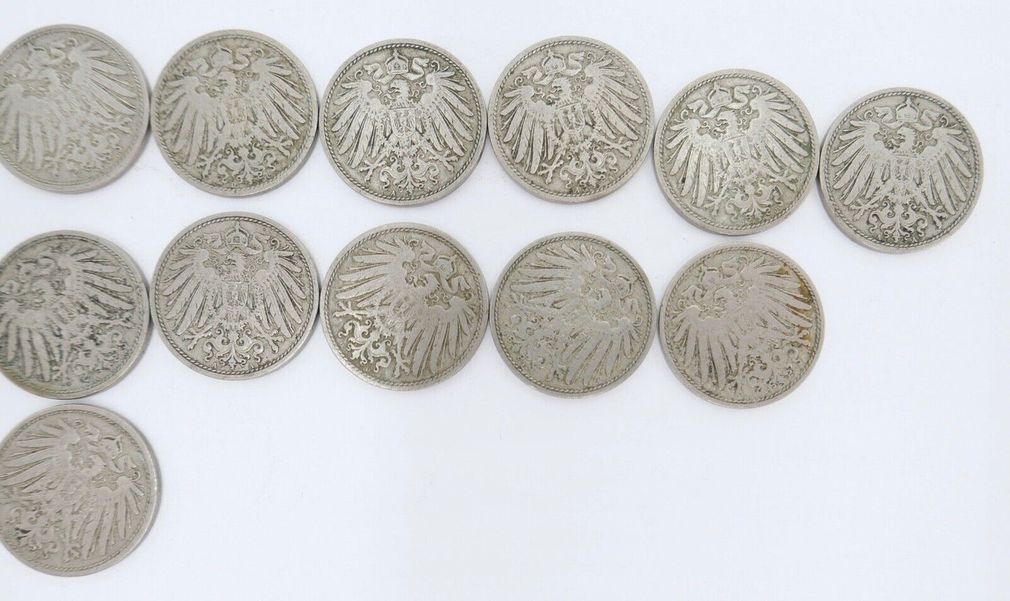 48x 10 Pfennig Kaiserreich 1890 - 1901 Jäger J. 13 ss-stg