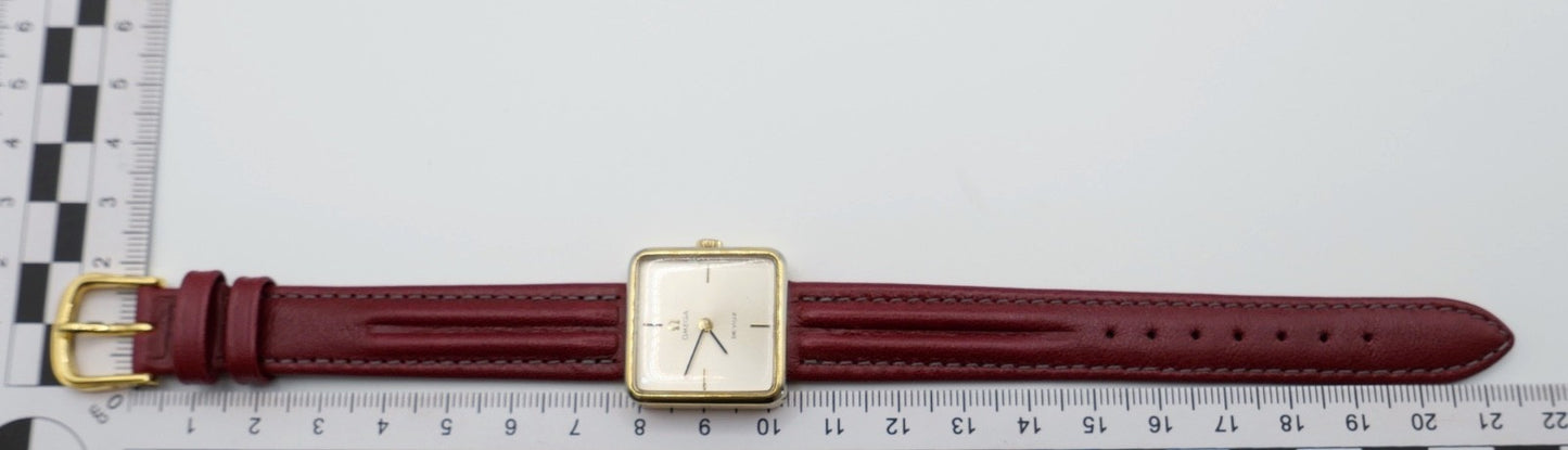 Omega De Ville Handaufzug Cal. 620 Vergoldet Damen Armbanduhr 25x25mm 60er Jahre