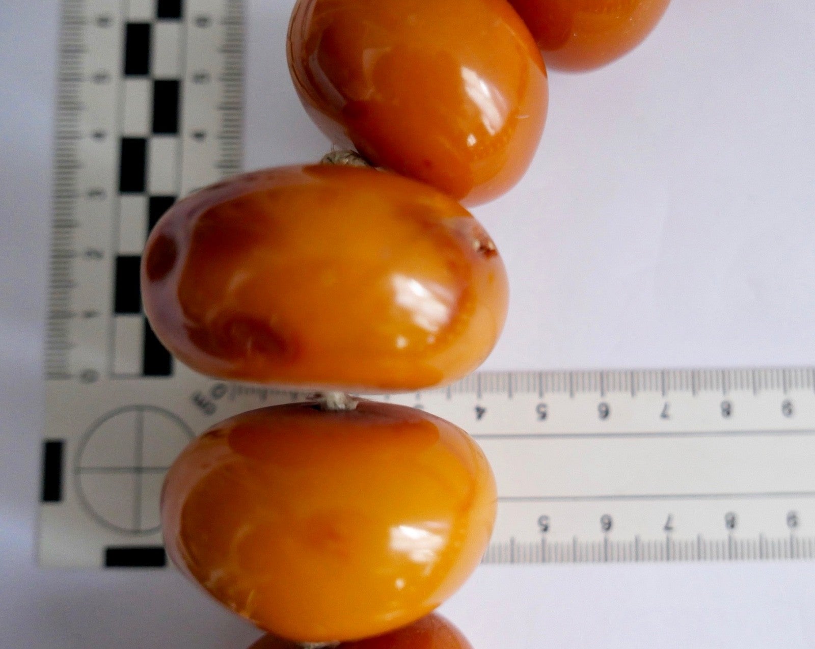 XXL butterscotch Bernsteinkette Kugeln 449 Gramm Pressbernstein 925 Silber