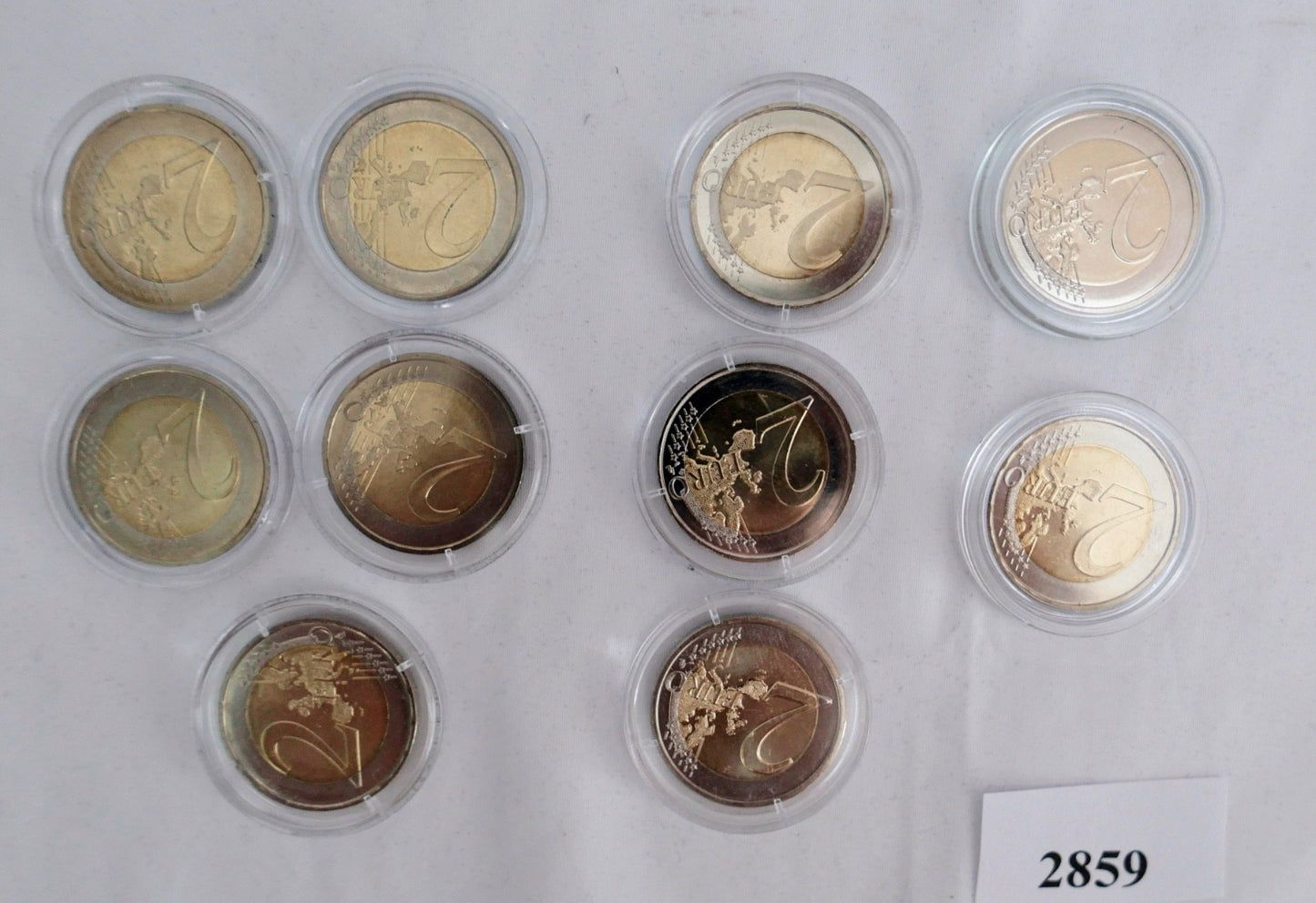 10x 2 Euro Gedenkmünzen Lot in Kapsel Monaco Andora Asterix Litauen Luxemburg €