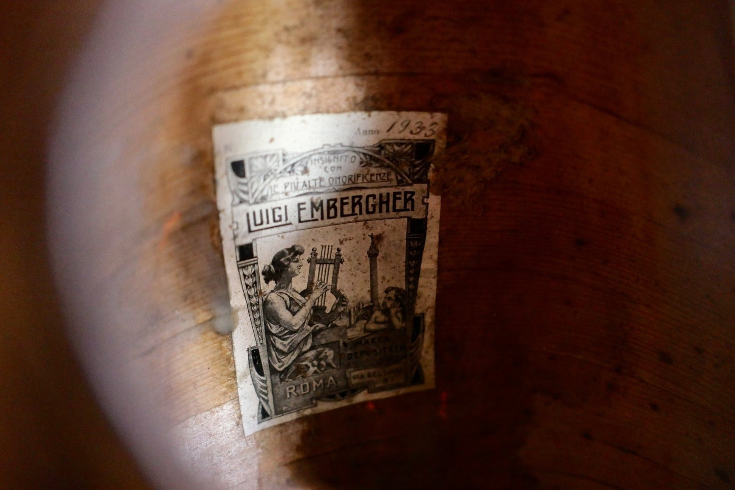 Mandoline Luigi Embergher 1933 Roma Italien