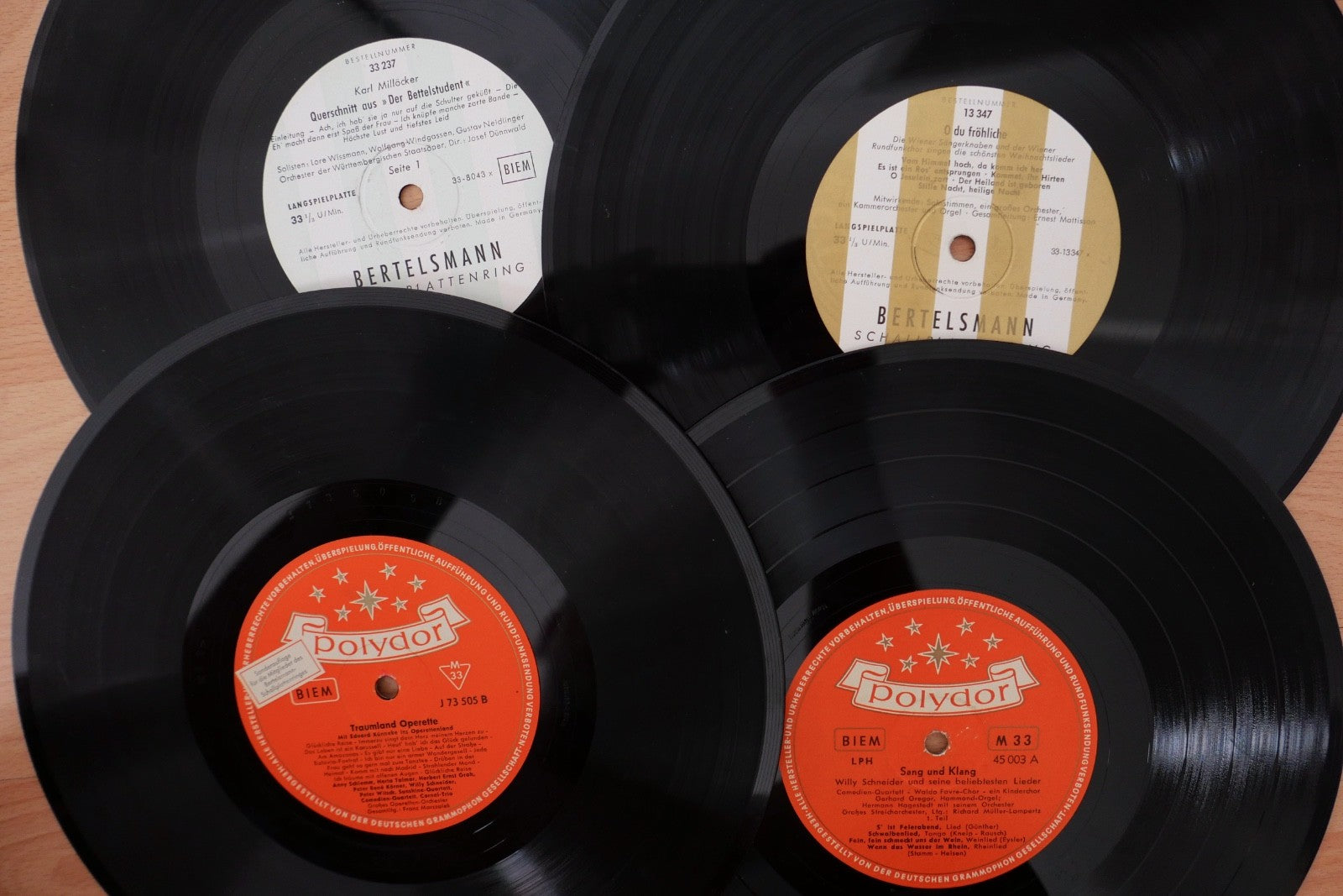Konvolut Schellackplatten 105 Stk Schlager Operette Weihnacht 25 cm 10" Polydor
