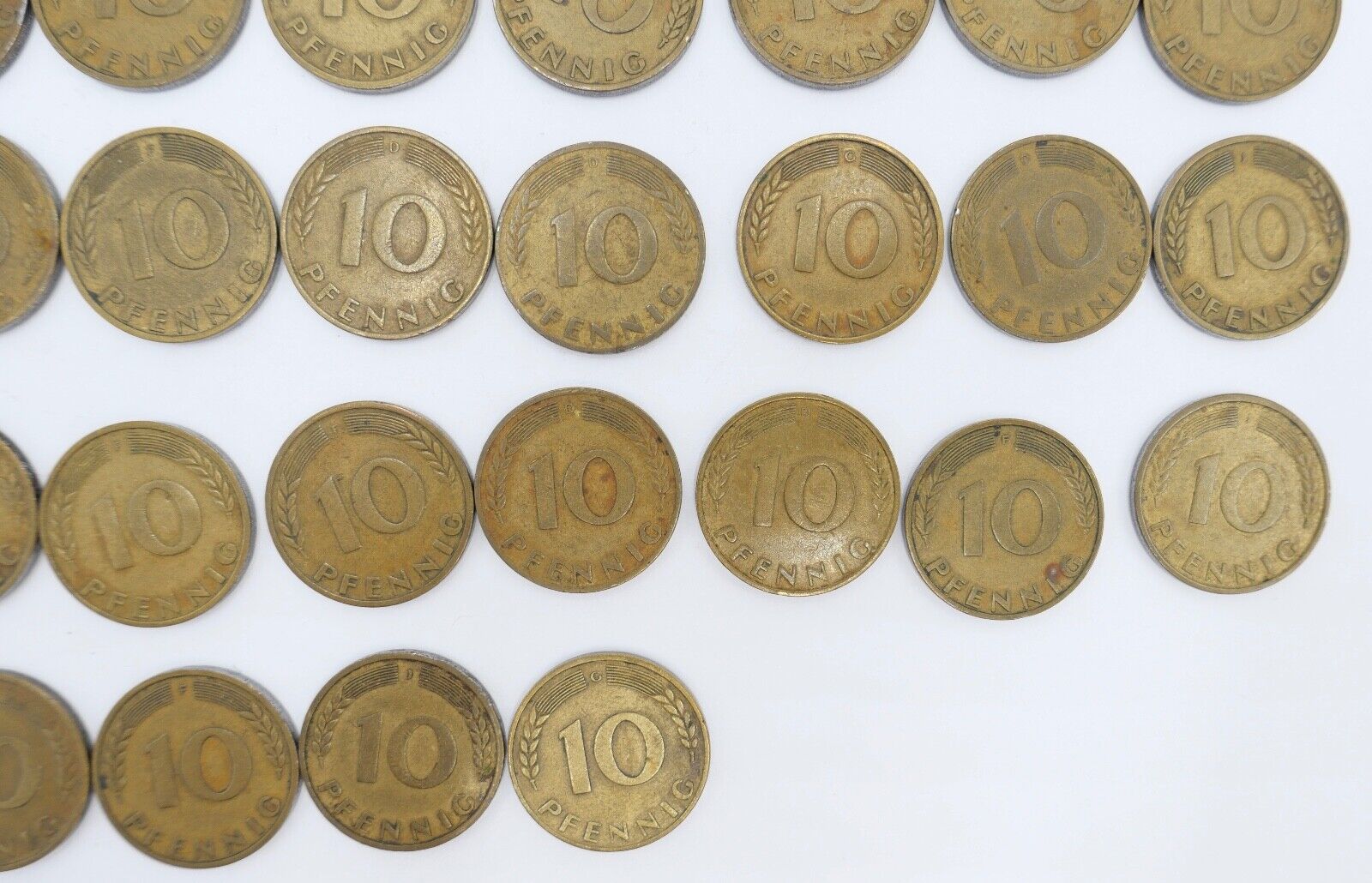 47x 10 Pfennig 1950 D F G J Jäger J. 383 s-vz