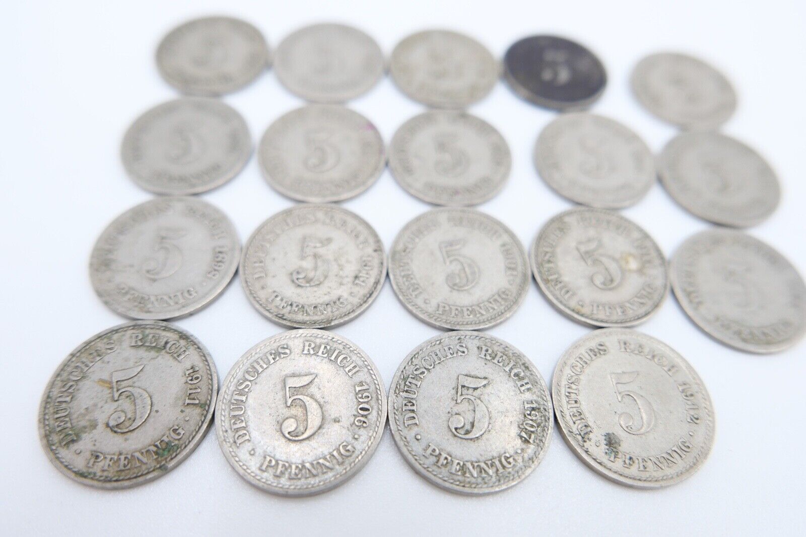 19x 5 Pfennig Kaiserreich 1894-1912 Jäger J. 12 s - vz schön - vorzüglich