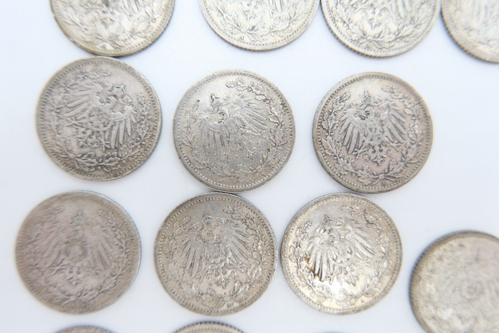 39x 1/2 Mark Jäger 16 / J.16 Silber 1905-1919 ss-stg sehr schön - Stempelglanz