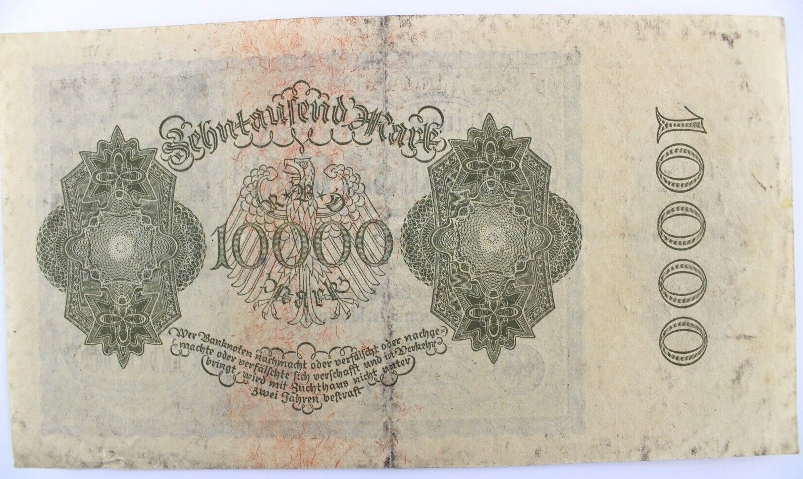 Ro. 69c Banknote 10000 Mark 1922 old Bill  TOP Guter ZUSTAND selten RAR