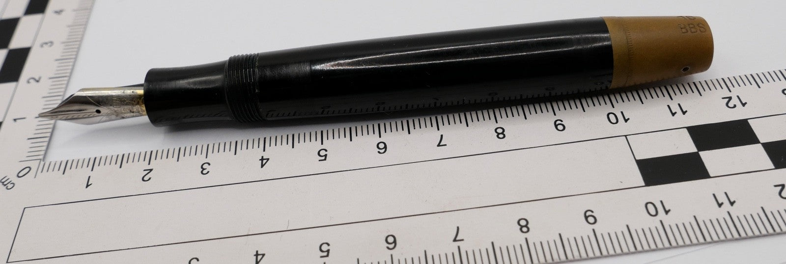 Alter Füllfederhalter Füller SOENNECKEN  Söhnnecken schwarz braun 16 BBS