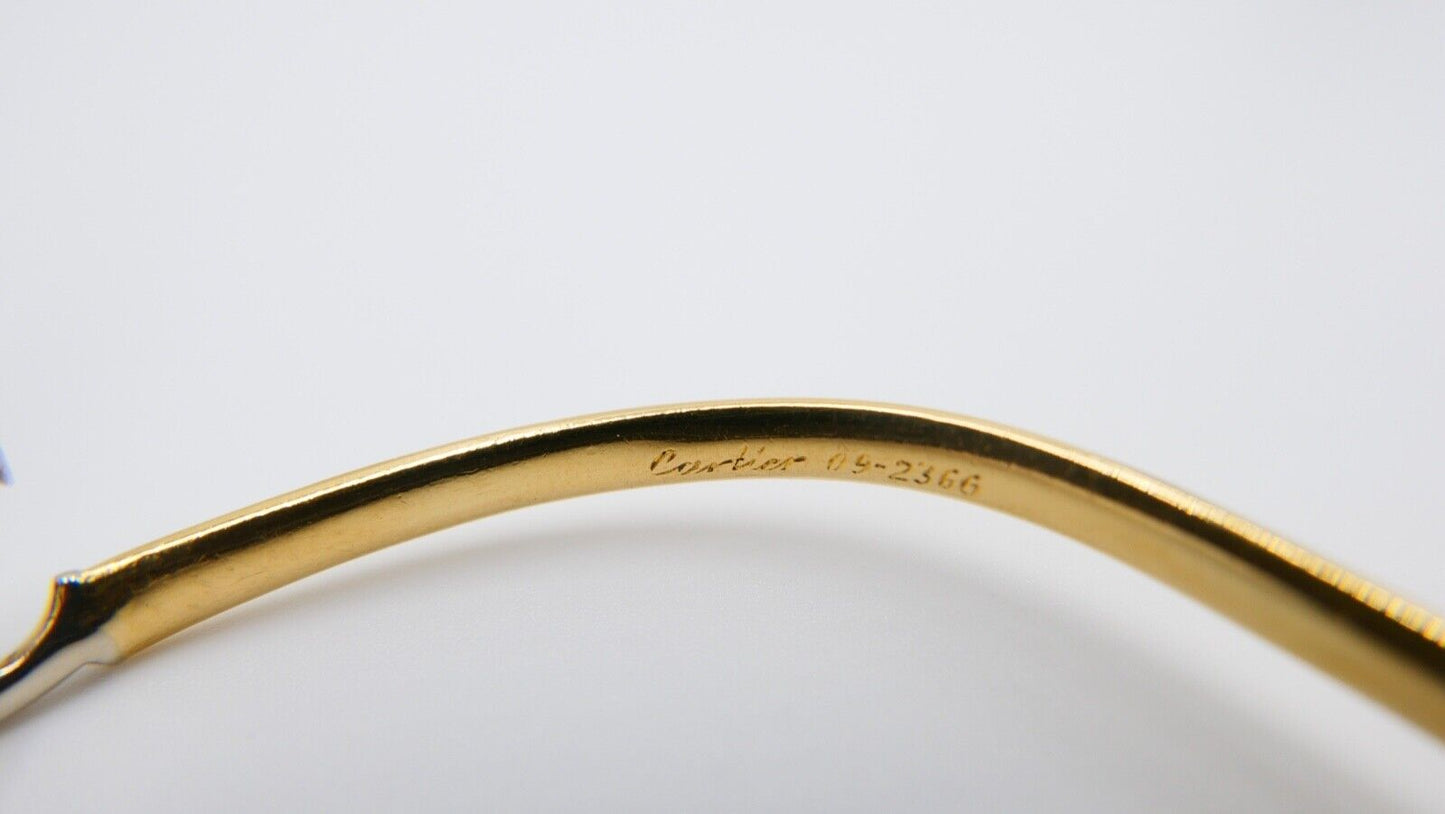 Armspange Armreif 750 18K Gelb Weiß Gold " Hook Bracelet Cartier " 1978 - 1979