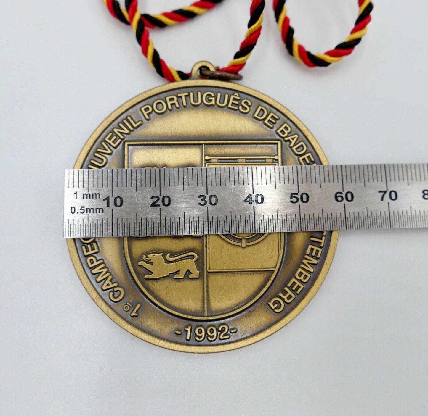 Fußball Medaille 1. CAMPEONATO JUVENIL PORTUGUES DE BADEN WÜRTTEMBERG 1992