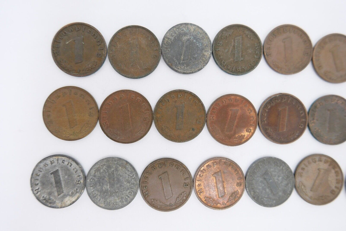 Reichsmark Drittes Reich J.354  1 Mark  2, 10, 5, 50, 1 Pfennig J.362 J.370