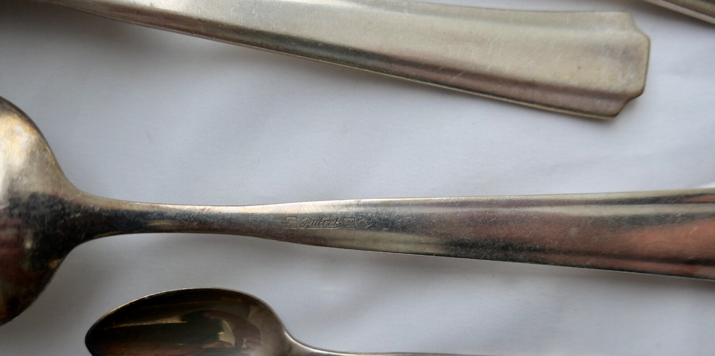 80 Teile WMF 1900 Hammerschlag 90er versilbert Gabel Messer Löffel