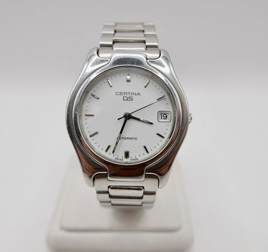 Certina DS Automatic 629 7070 7170 42 Original Band weißes Zifferblatt Herrenuhr