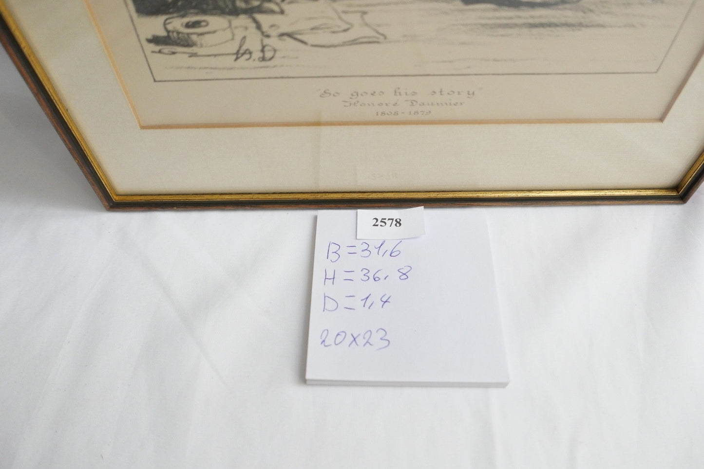 Honoré Daumier Lithographie So goes his story  (1840)