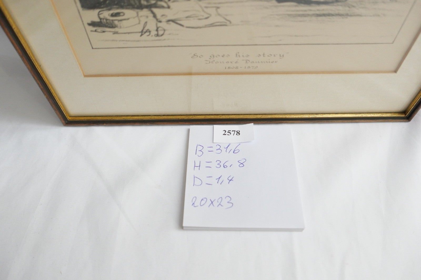 Honoré Daumier Lithographie So goes his story  (1840)