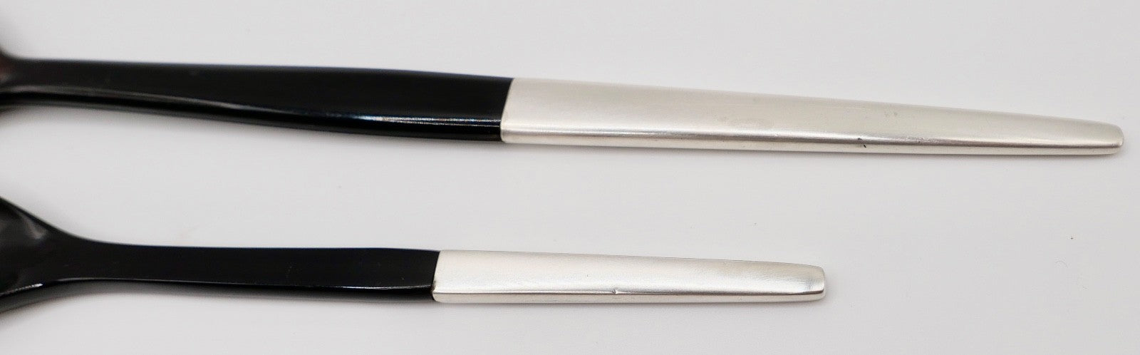 2 Tlg. Hermann Bauer Schwäbisch Gmünd Besteck 925 Silber Acryl Gabel Löffel