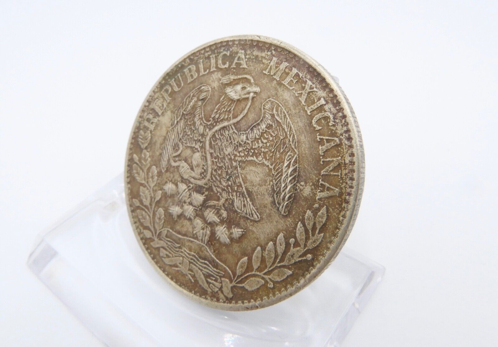 29,6 gr Mexiko 8 Reales 1884 Zs Münze Zacatecas Silber