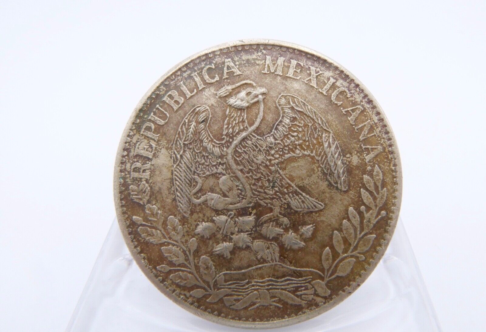 29,6 gr Mexiko 8 Reales 1884 Zs Münze Zacatecas Silber