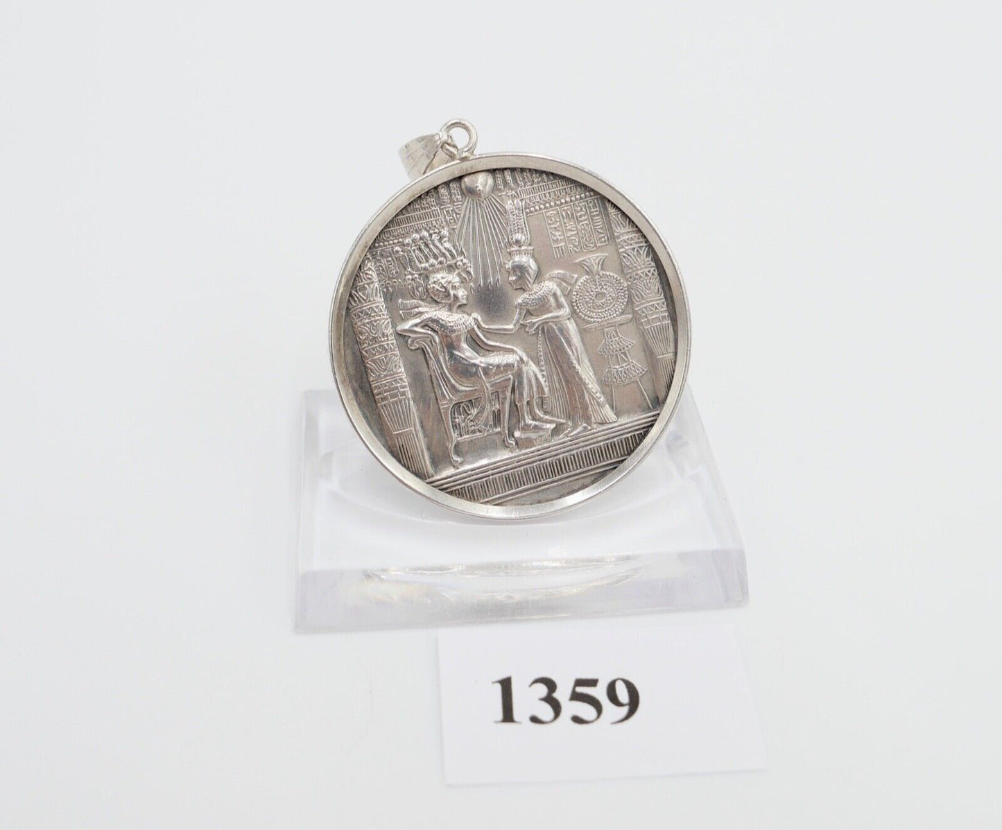 835 Silbermedaille in Fassung Anhänger 1922 Grabentdeckung Tut Ench Amuns 1972