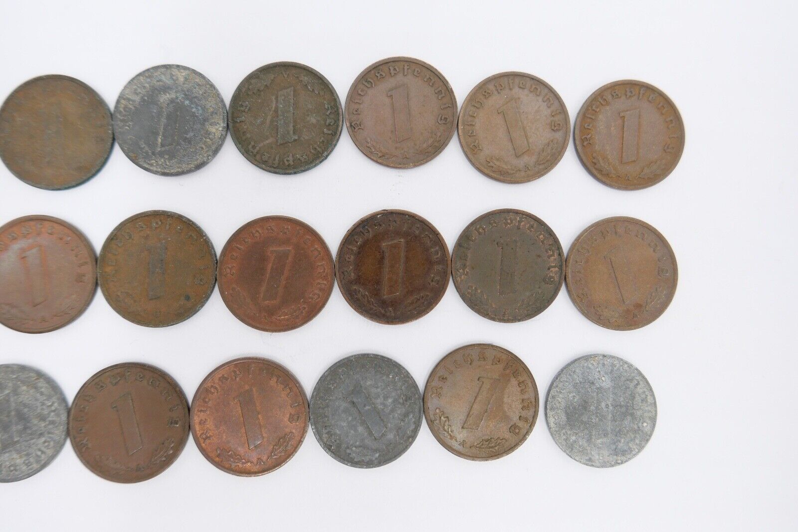 Reichsmark Drittes Reich J.354  1 Mark  2, 10, 5, 50, 1 Pfennig J.362 J.370