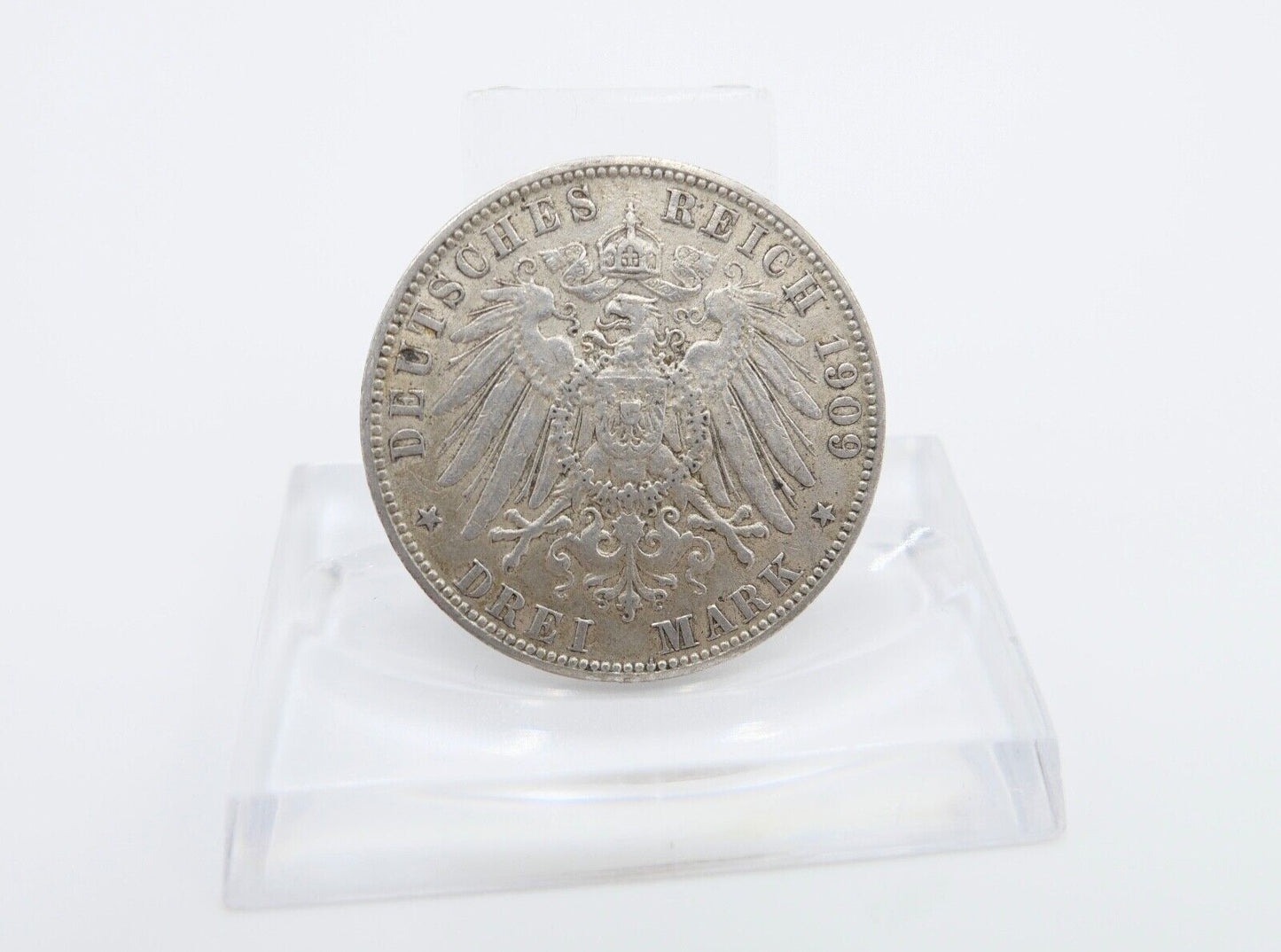 3 Mark 1909 J Jäger J.64 VZ-STG Freie und Hansestadt Hamburg Silber