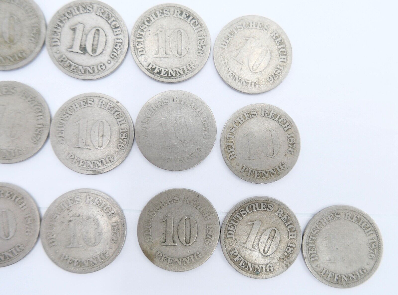 63x 10 Reichspfennig  1873 1875 1876 1888 Jäger J.4 s-ss