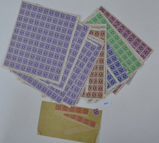 Großes Konvolut AM Post Postfisch Deutschland Briefmarken Bogen Bogenteile 1945
