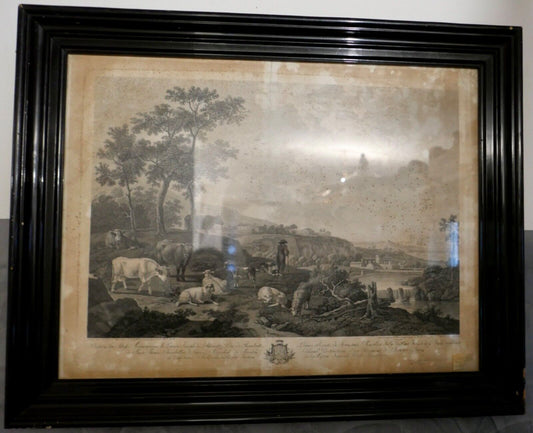 Alte Lithographie gerahmt  " WIEN 1788 " Prince et Conte de Sternstein Schäfer