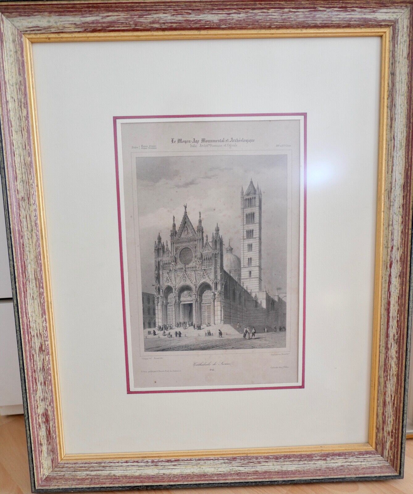 Lithografie Cathedrale de Sienne Hauser Paris Le Moyen-Age Monumental et Archéol