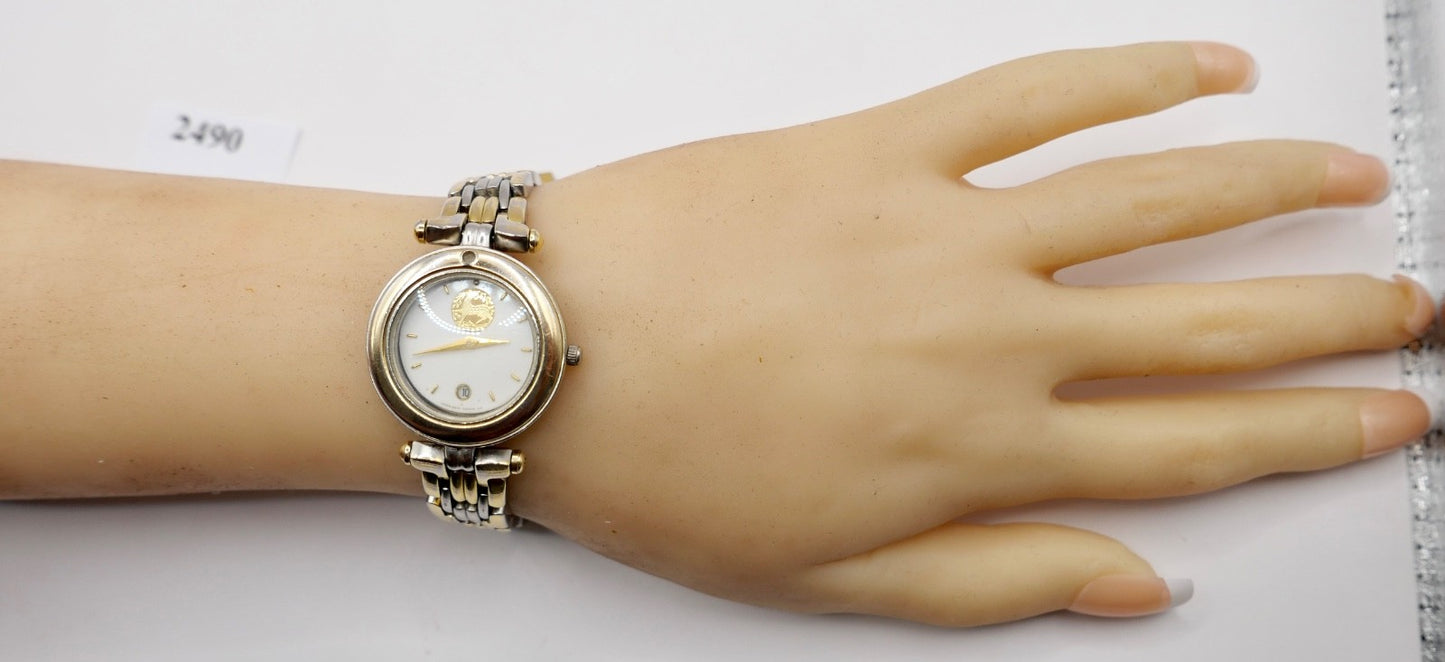 Citizen Clariti Damenuhr Stahl Gold Bicolor Quartz 28 mm weißes Zifferblatt