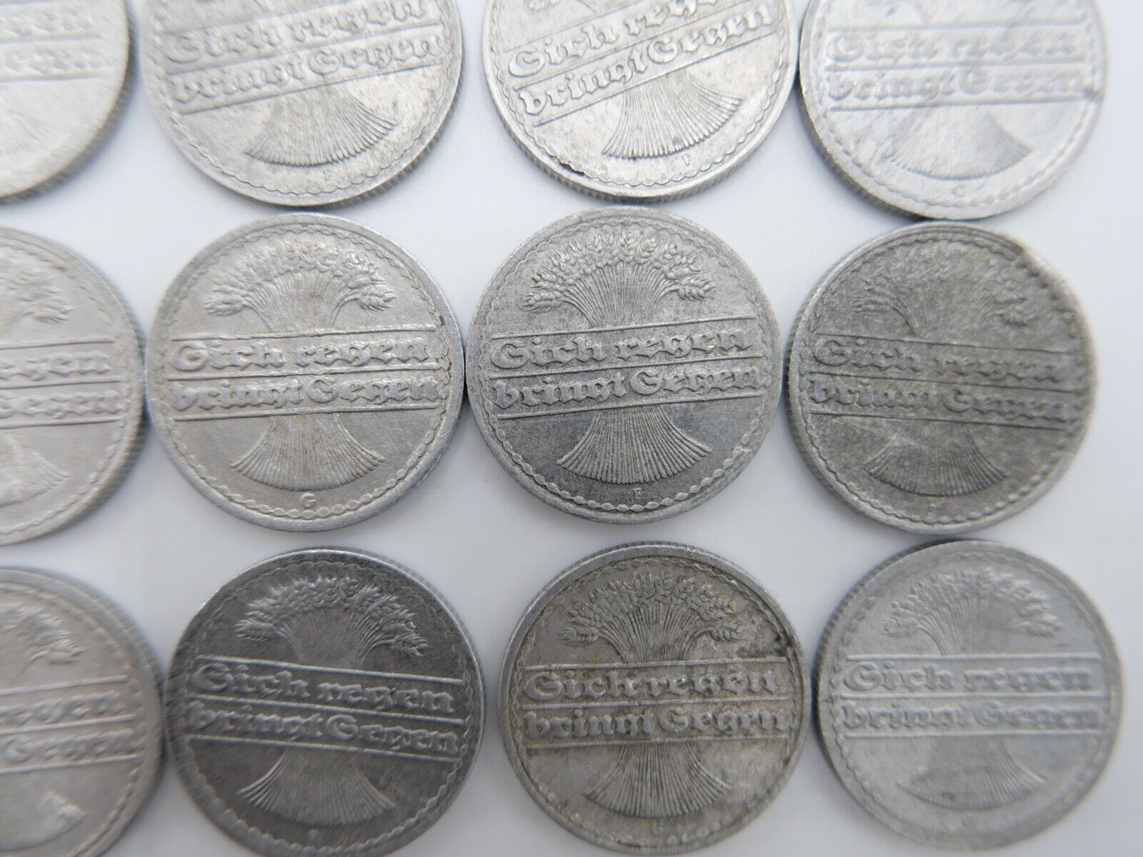 68x Weimarer Republik 50 Pfennig Deutsches Reich Ersatz & Inflationsmünzen J.301