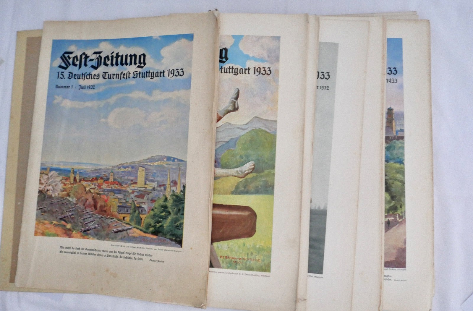 15. Deutsches Turnfest Stuttgart 1933 Nr . 1 - 15 Fest-Zeitung Vollständig