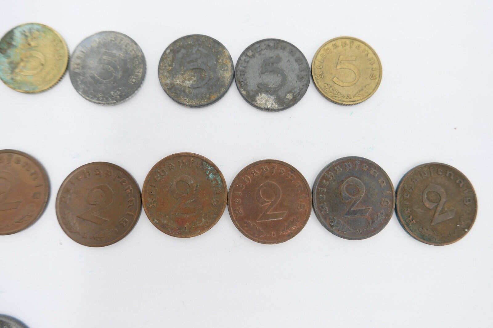 Reichsmark Drittes Reich J.354  1 Mark  2, 10, 5, 50, 1 Pfennig J.362 J.370