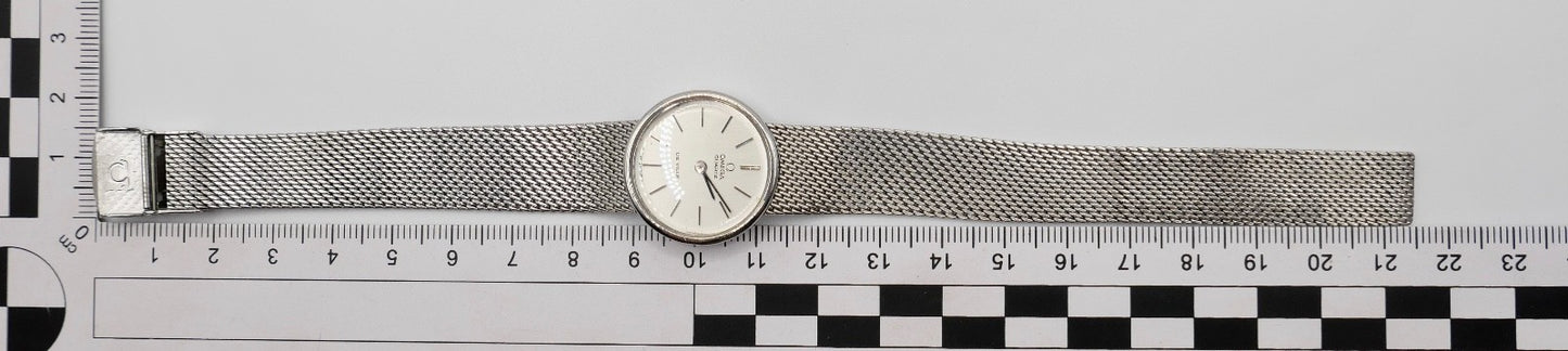 80er Jahre OMEGA De Ville Damenuhr Ref. 591.0012 Quarz 25mm im original Zustand