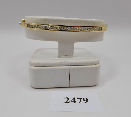 Brillantarmband Armreif Armspange 750 / 18 K Gelbgold 24 Brillanten 1,68 Ctw