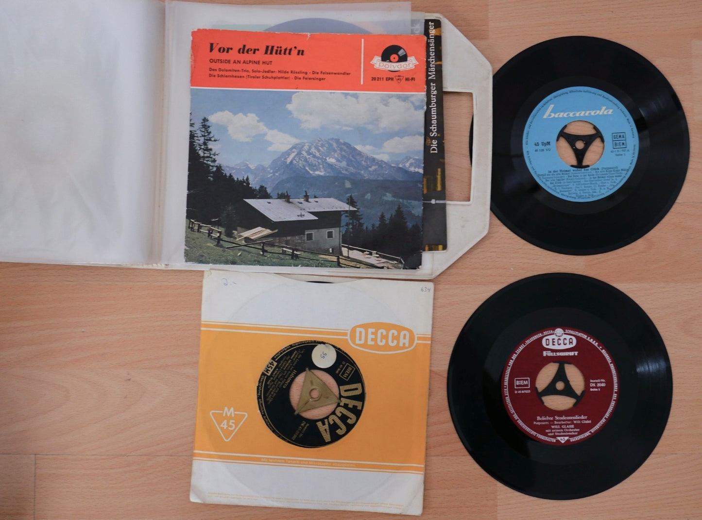 Konvolut 26 Singles 7" 45rpm –  Schlager, Chanson, Operette, Volkslied Alexander