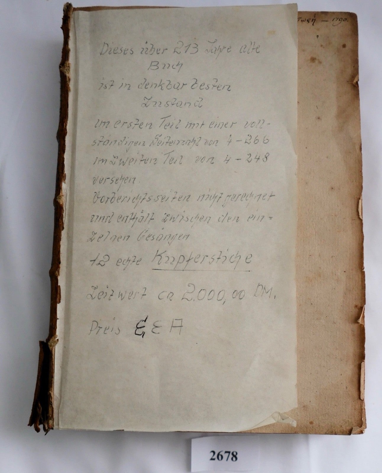 Johann Milton Das Verlohrne Paradies 1762 Zachariä Altona Kupferstiche 2. Auflag